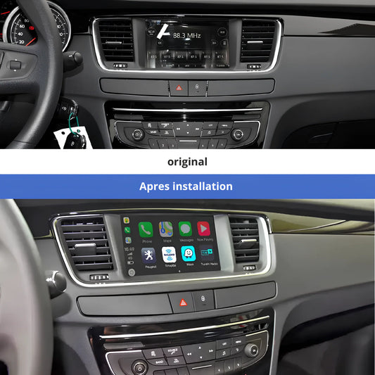 CarPlay intégré pour Peugeot 508 (2011–2018) – T5 / T6 / T9
